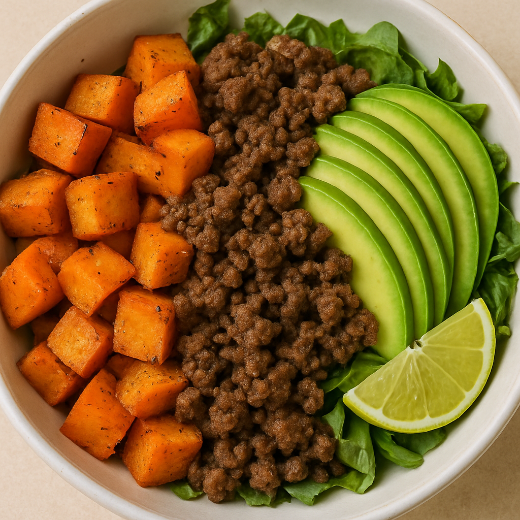 Sweet Potato and Ground Beef Bowl