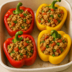 Stuffed Bell Peppers with Ground Turkey