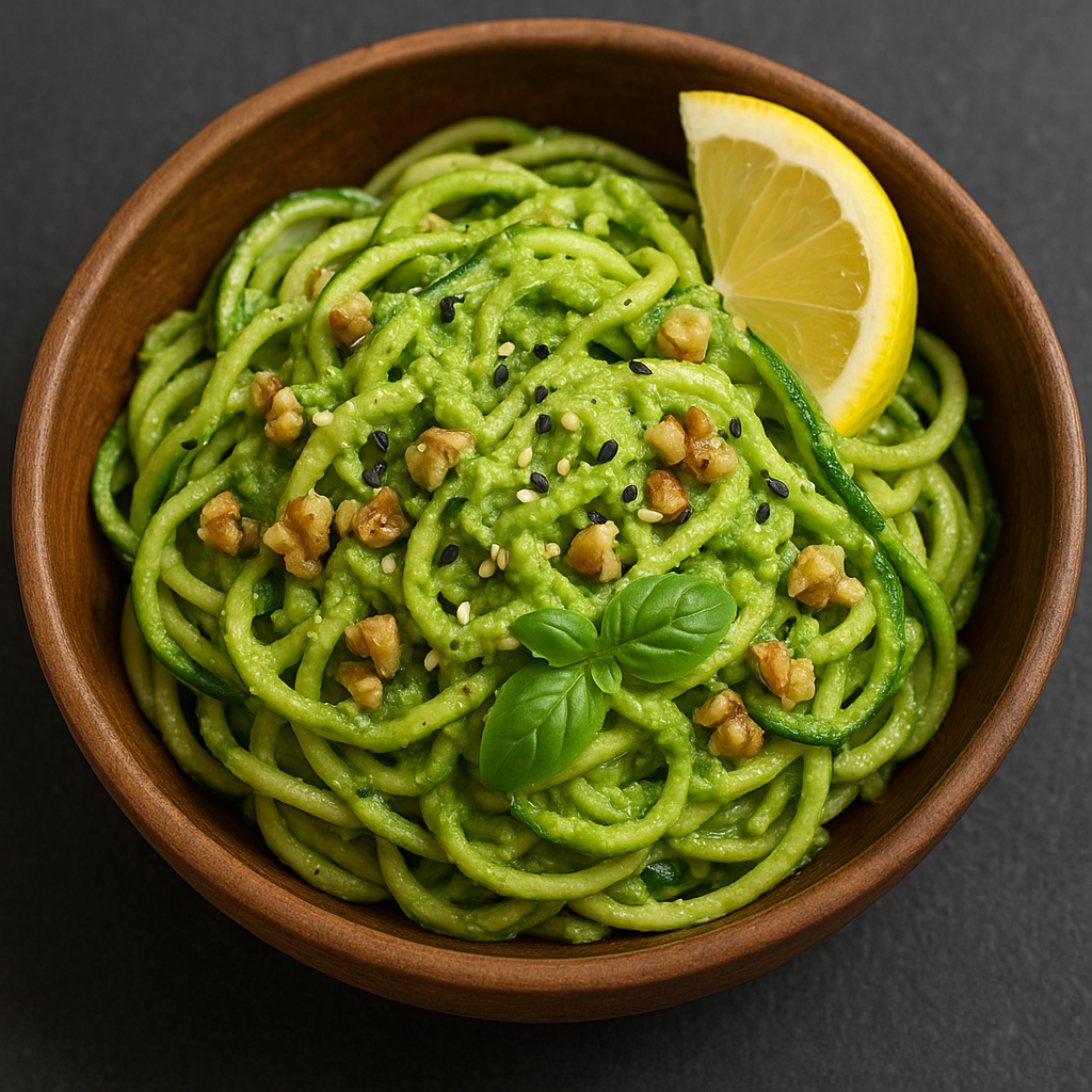 Zucchini Noodles with Avocado Pesto