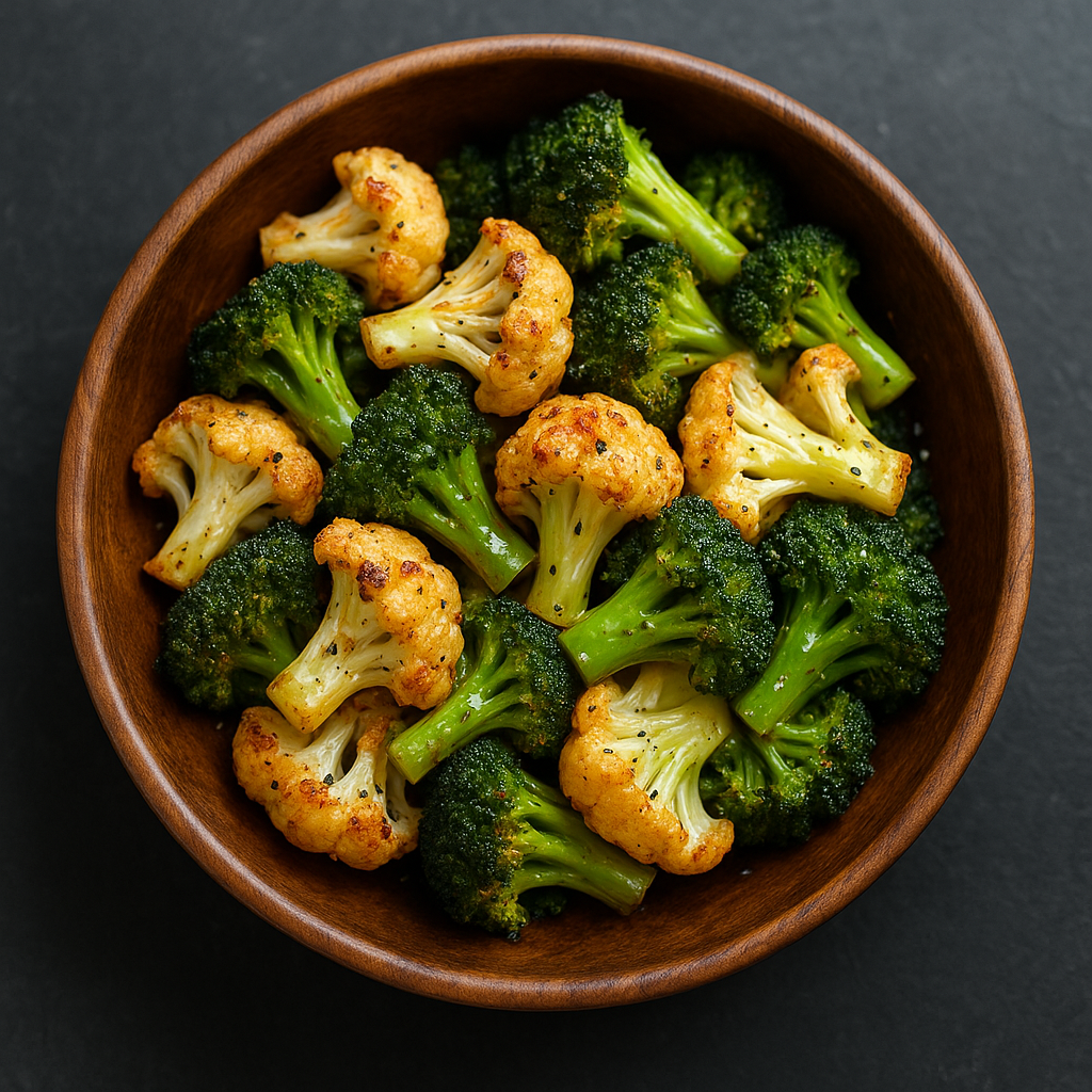 Roasted Cauliflower and Broccoli Bowl