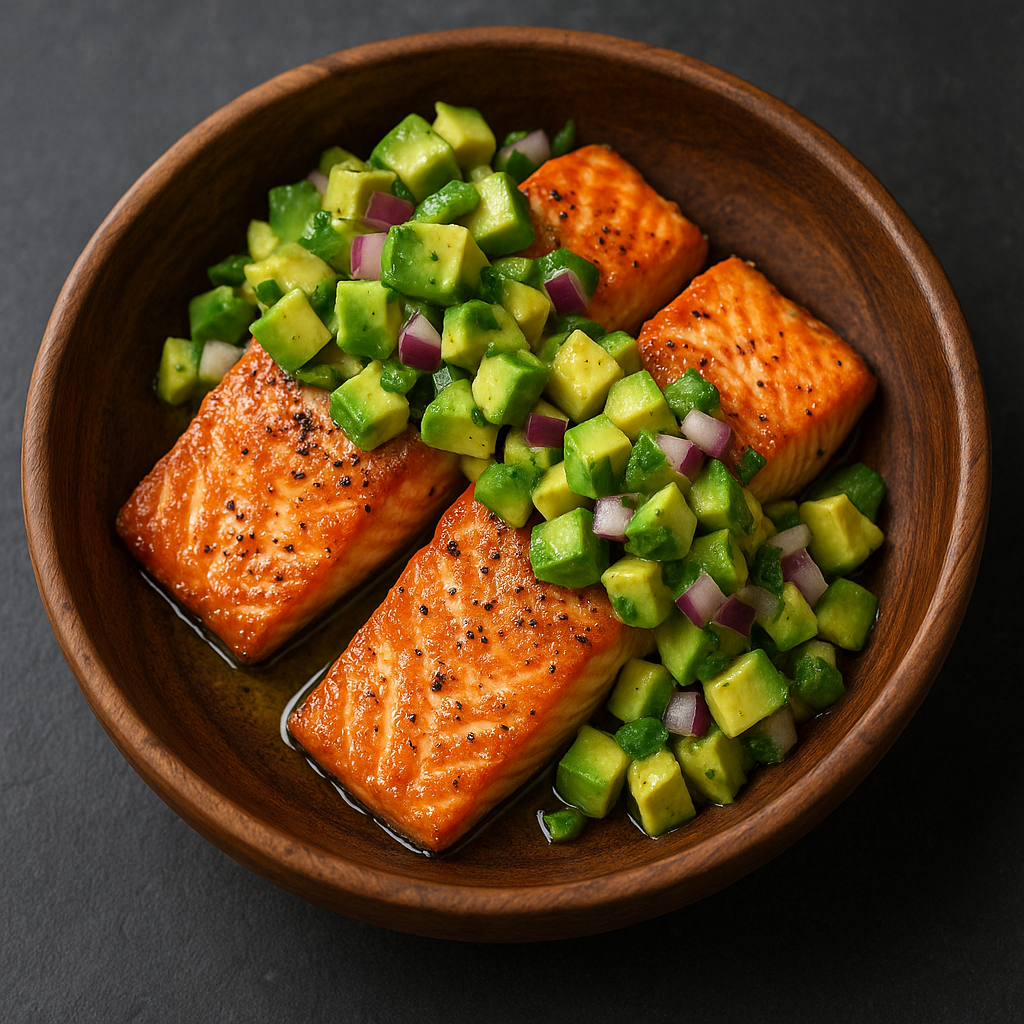 Seared Salmon with Avocado Salsa