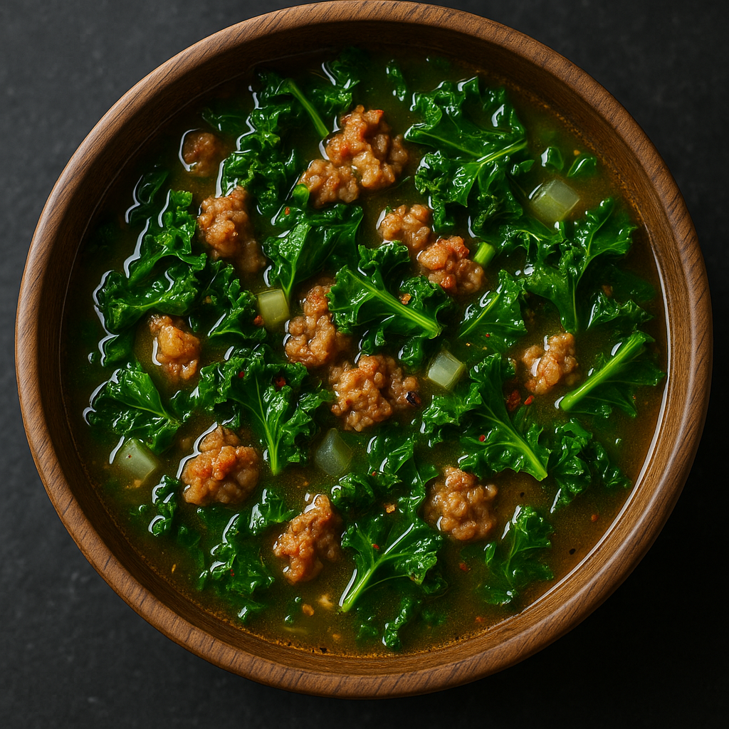 Spicy Sausage and Kale Soup