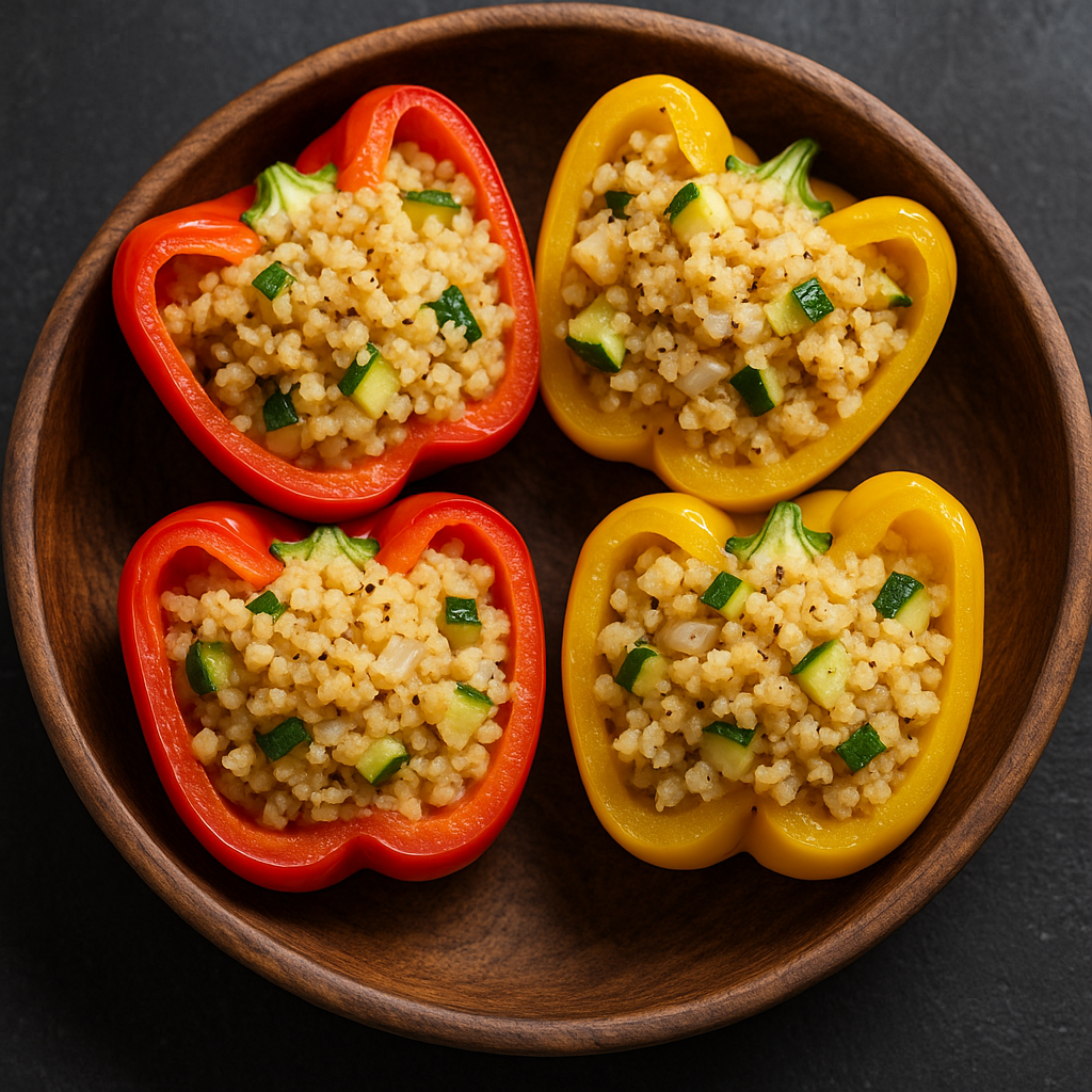 Stuffed Bell Peppers with Cauliflower Rice