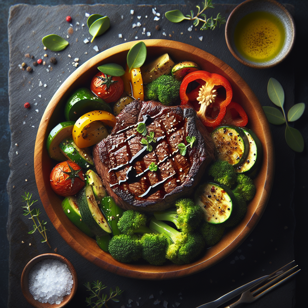 Balsamic Glazed Steak and Veggies