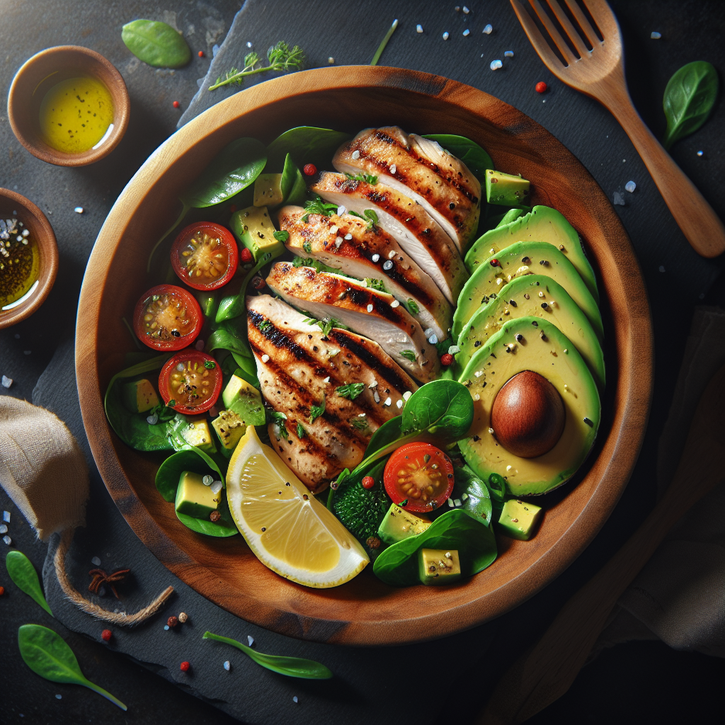 Grilled Chicken and Avocado Salad